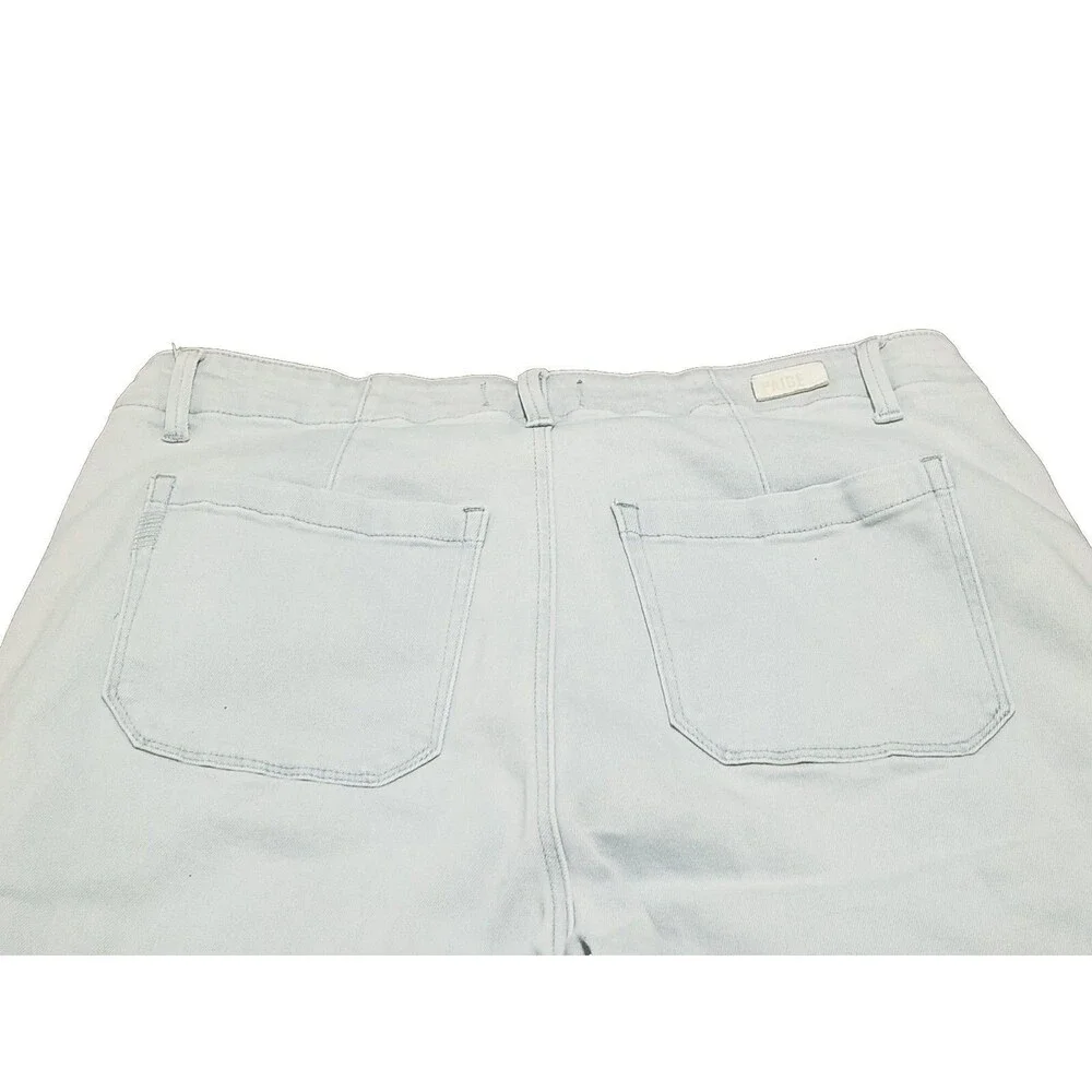 Paige Carly Jeans Women Size 32 Light Wash Wide Leg Drawstring High Rise (34×27)